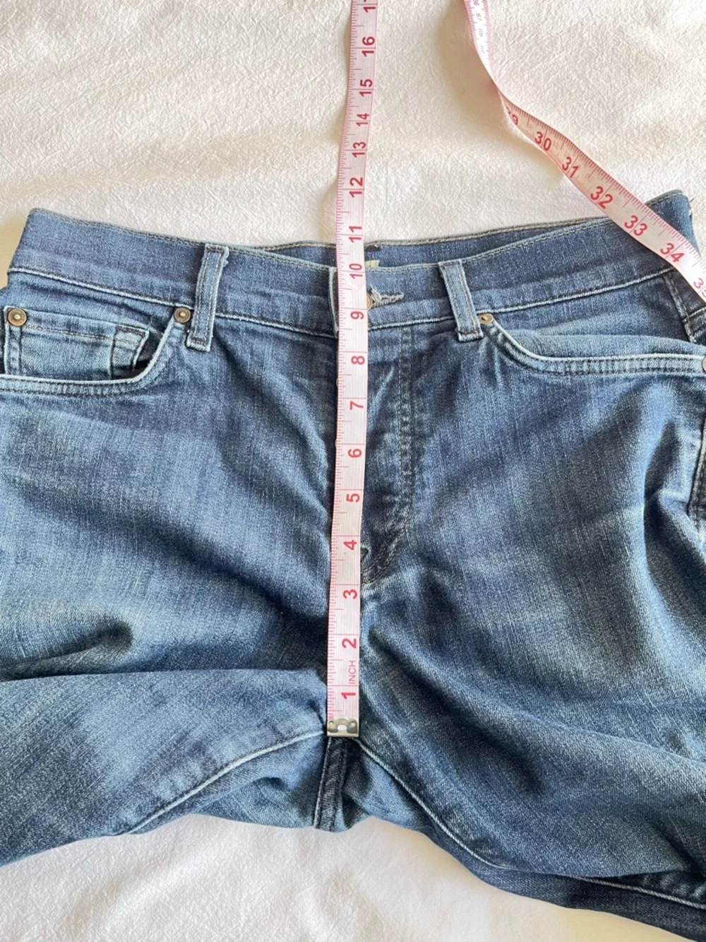 7 For All Mankind Kimmie Straight Leg Jeans Blue Sz 29 Classic Casual Minimalist - Picture 11 of 16